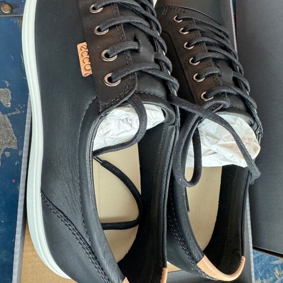 NWT ECCO Men's Soft 7 Sneaker in Black Size 44 - Picture 8 of 14
